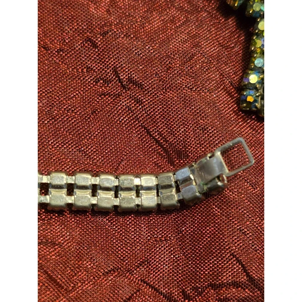 Signed La Rel Vintage Rhinestone Silver Tone Tennis Bracelet 7